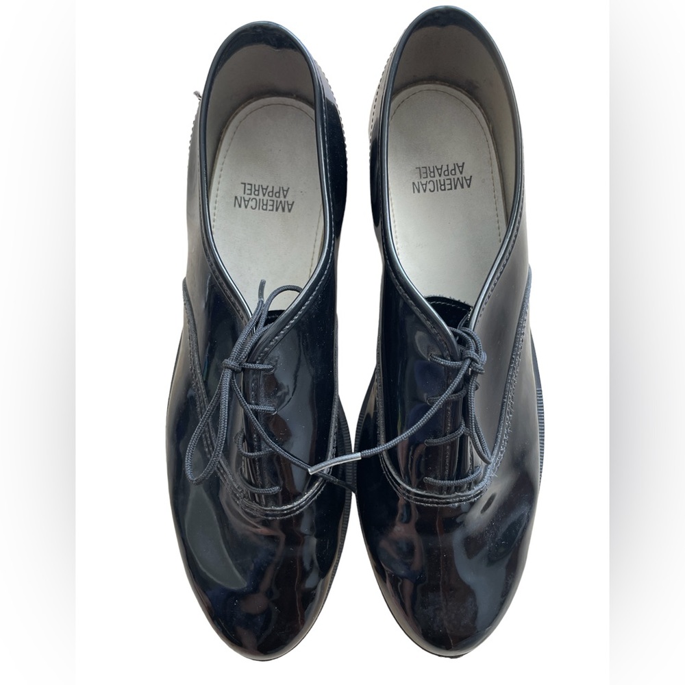 American apparel black patent leather shoes size 11